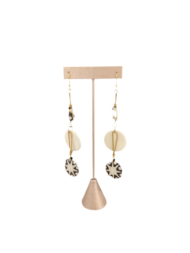 Circle drop earrings