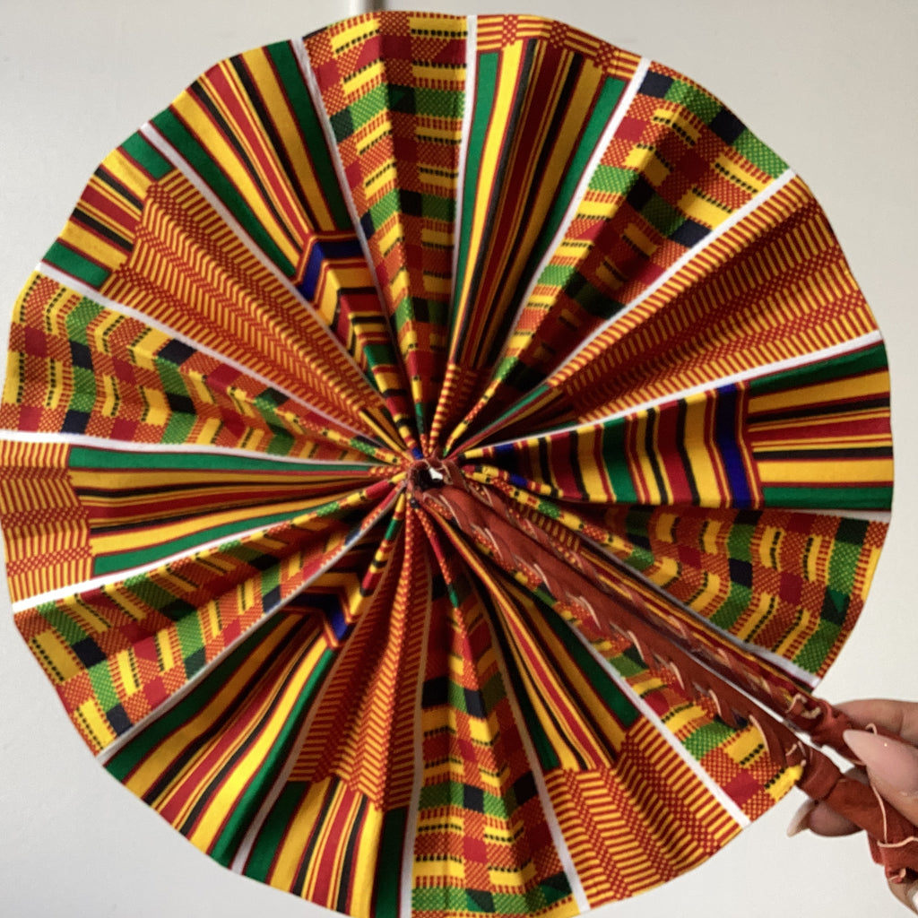 Large African Print Fan