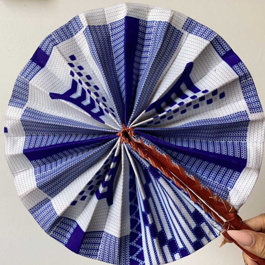 Large African Print Fan