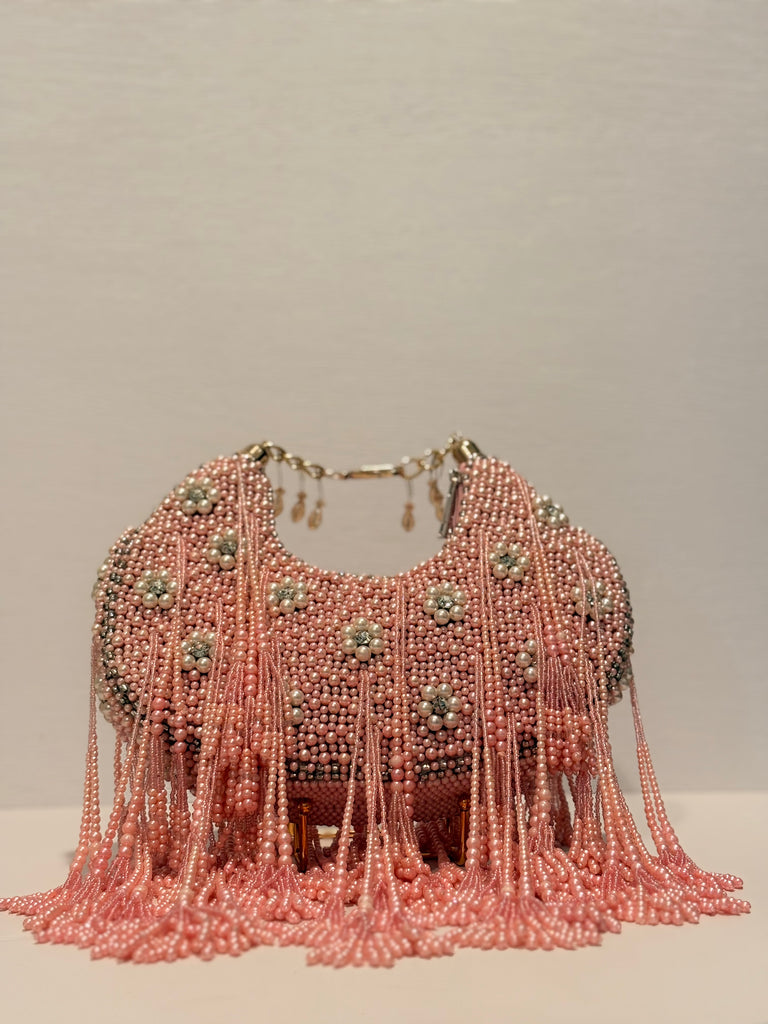 Pink Pearl Chandelier Bag