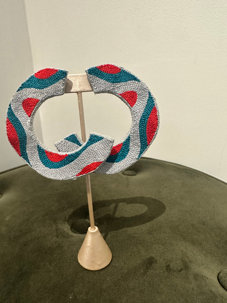 Open Circle Thread Earrings