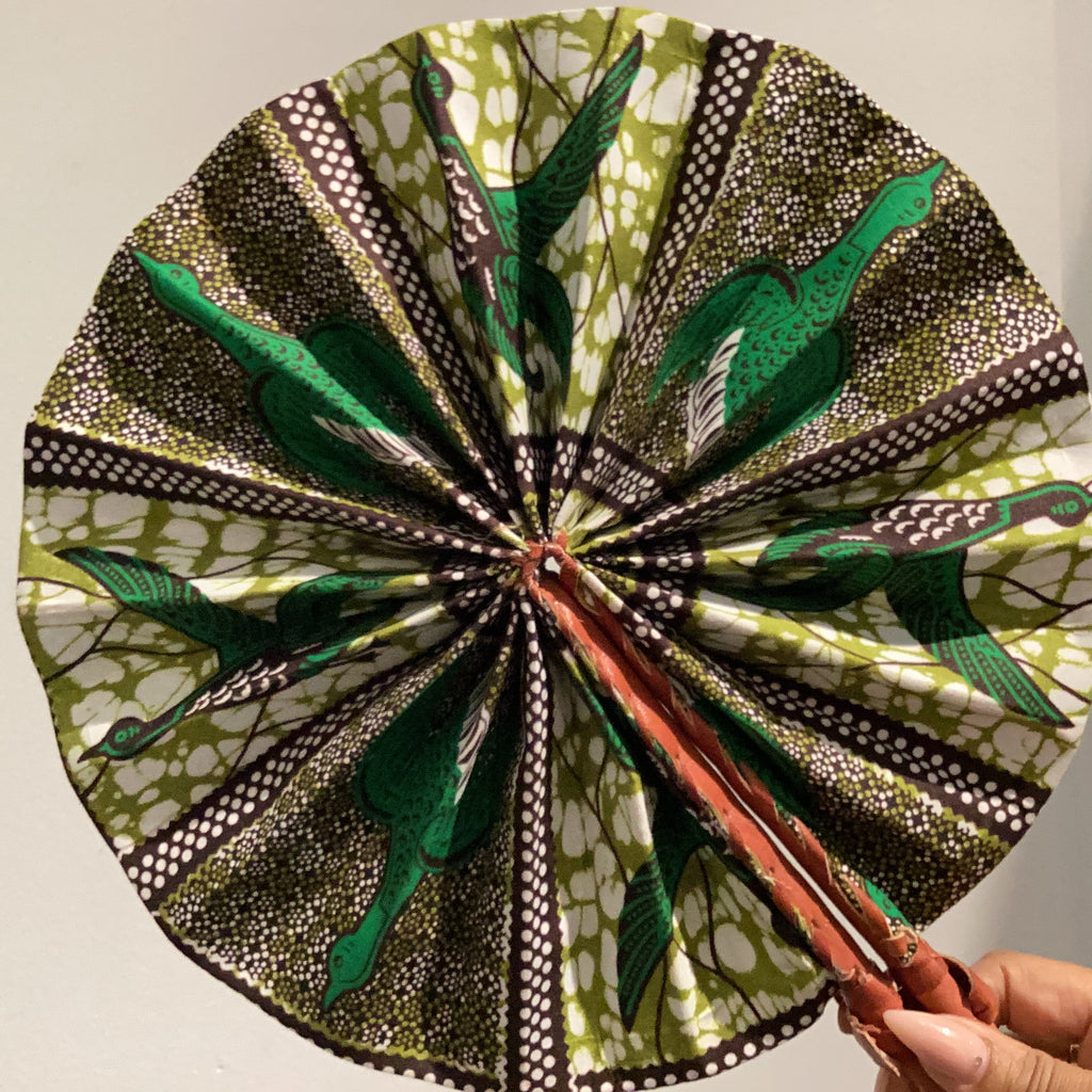 Large African Print Fan