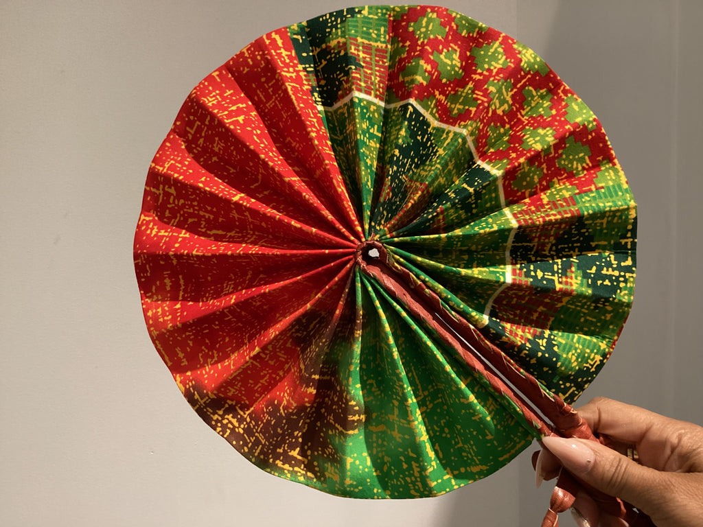 Large African Print Fan