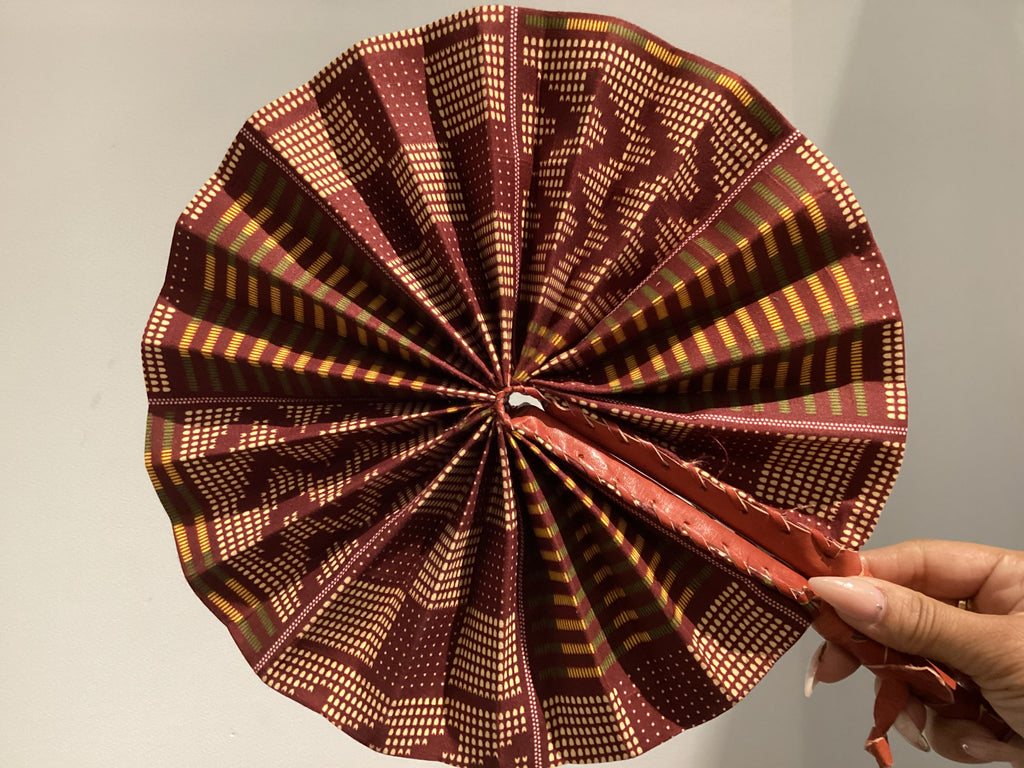 Large African Print Fan