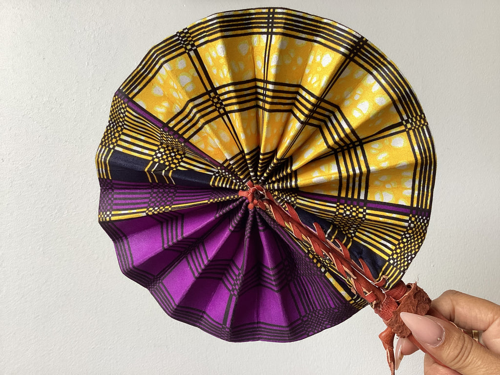 Small African Print Fan