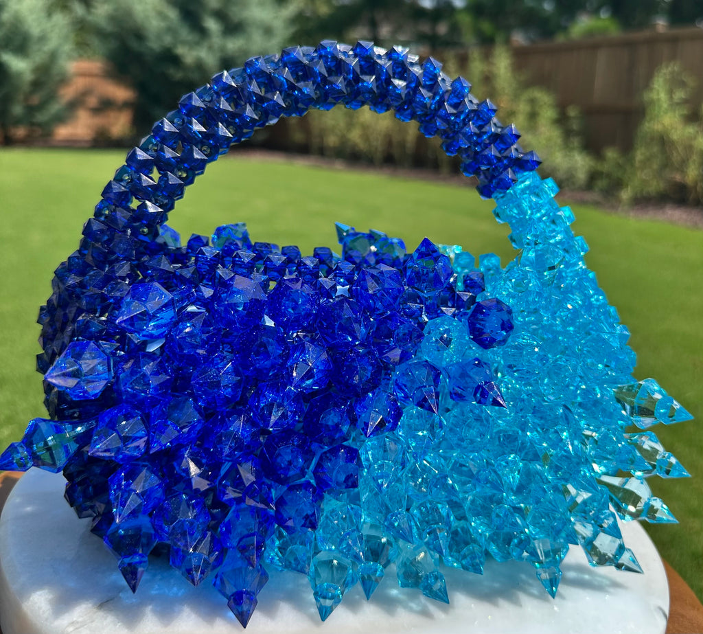 Spiky Bead Top Handle Bag