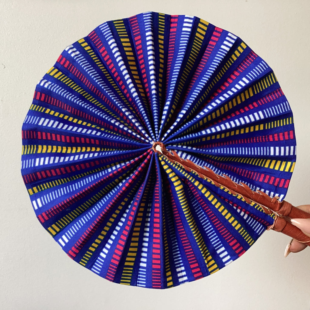 Large African Print Fan