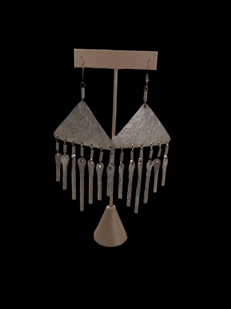 Silver waterfall earrings