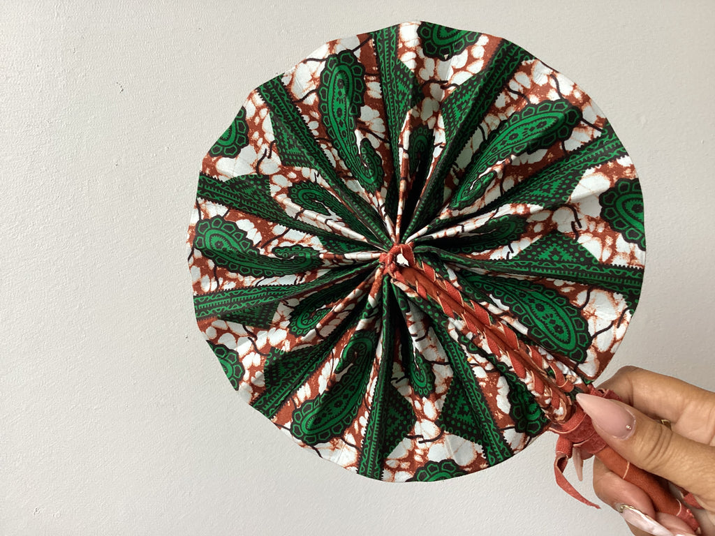 Small African Print Fan