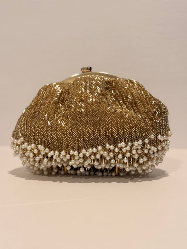 Pearl & Gold Purse Bag