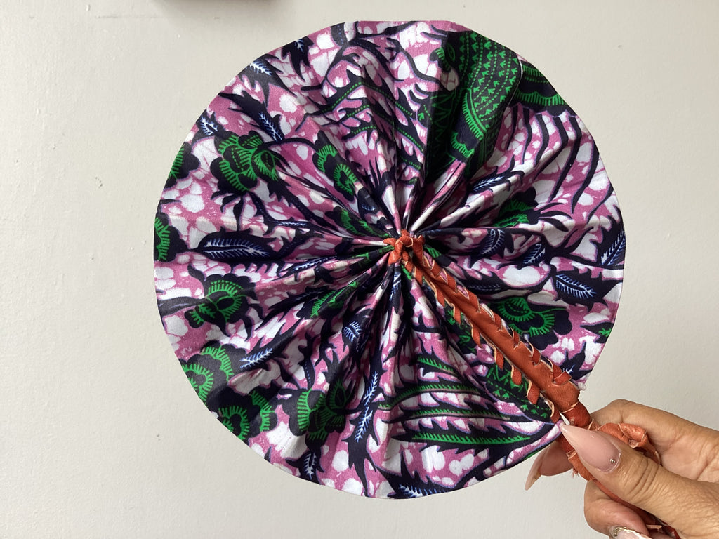 Small African Print Fan