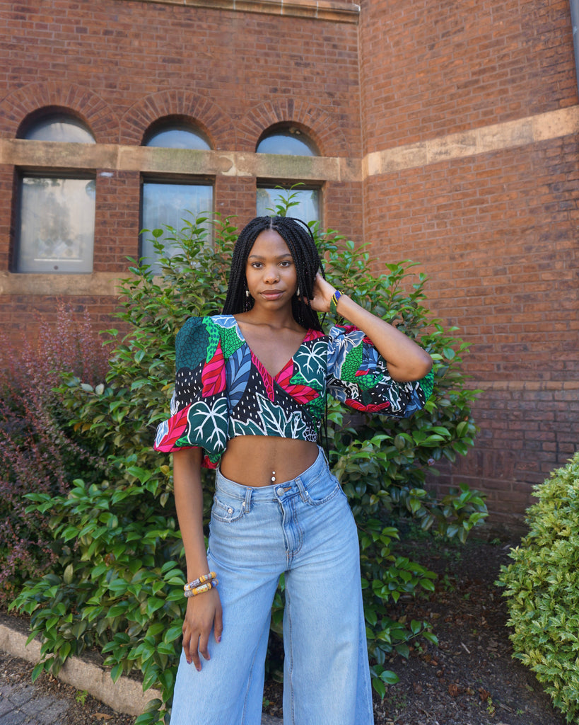 Ivy Puff Sleeve Wrap Top