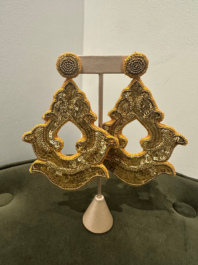 Gold Sequin Earrings