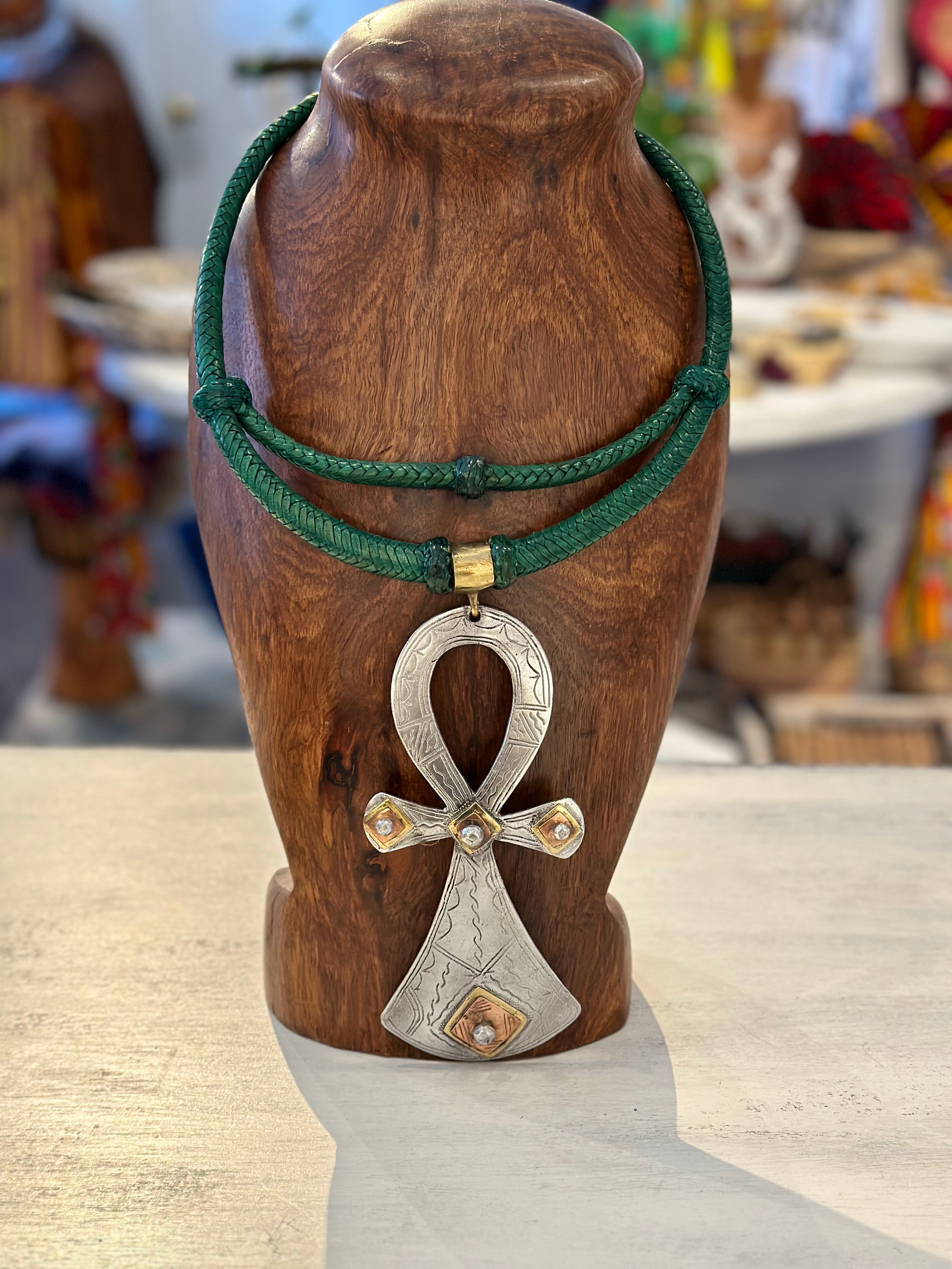 Copper ankh necklace discount