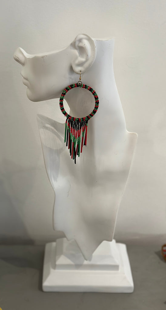 Beaded rain drop earring