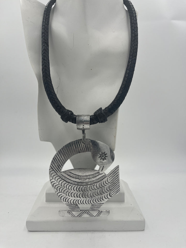 Sankofa Leather Necklace