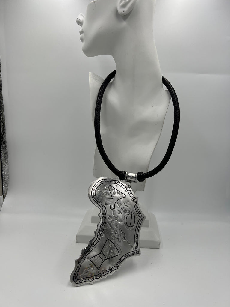 Jumbo Africa Silver Necklace