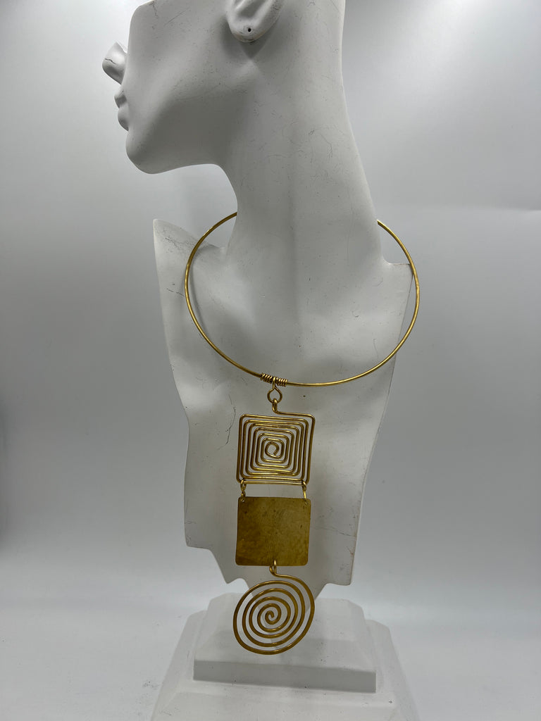 Swirl Square Necklace