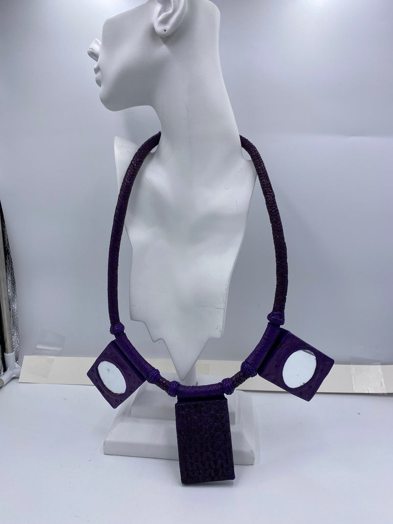 Purple Mirror Necklace