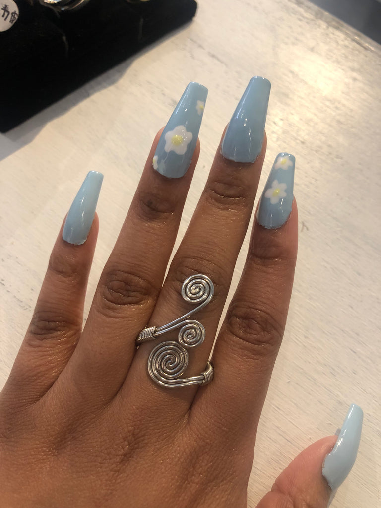 Silver Swirly Ring