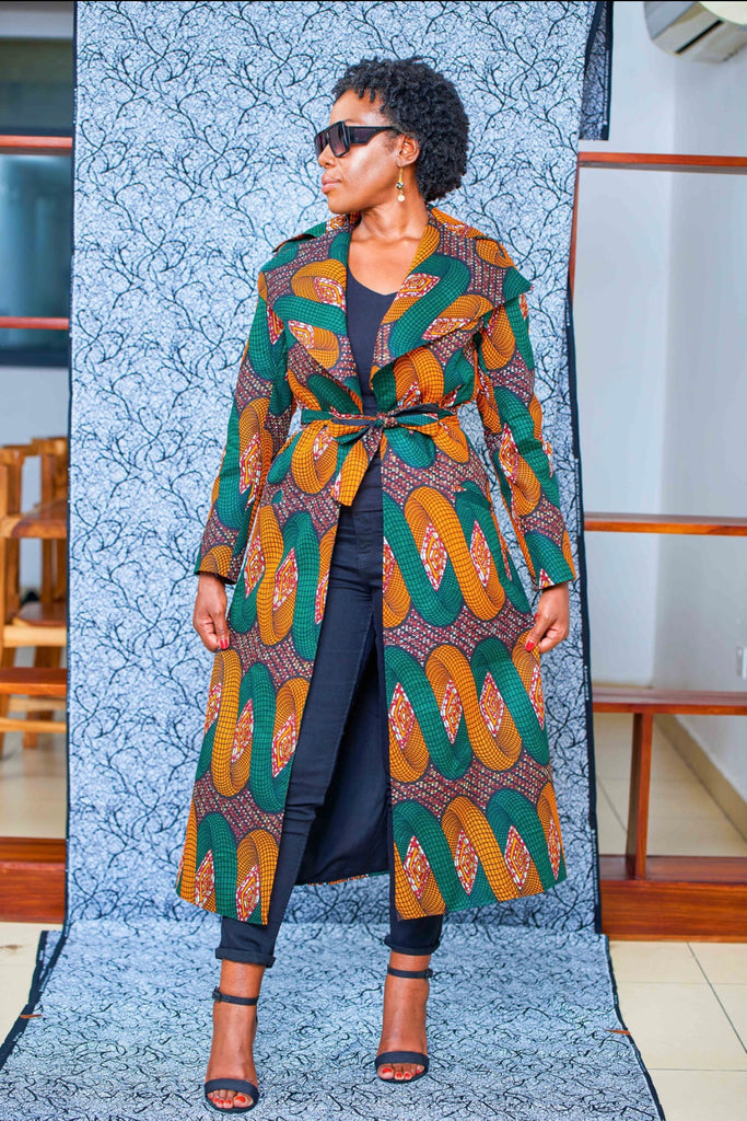 Green & Orange Twist Coat