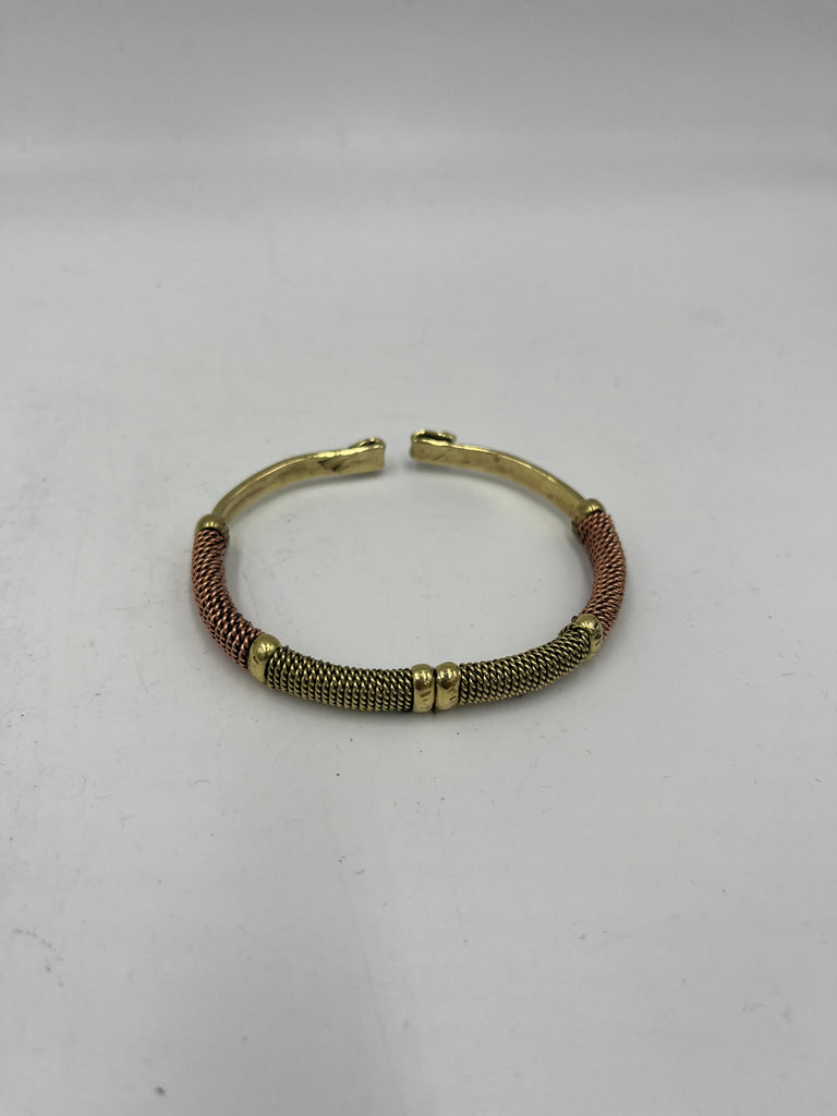 Brass Copper Block Bracelet