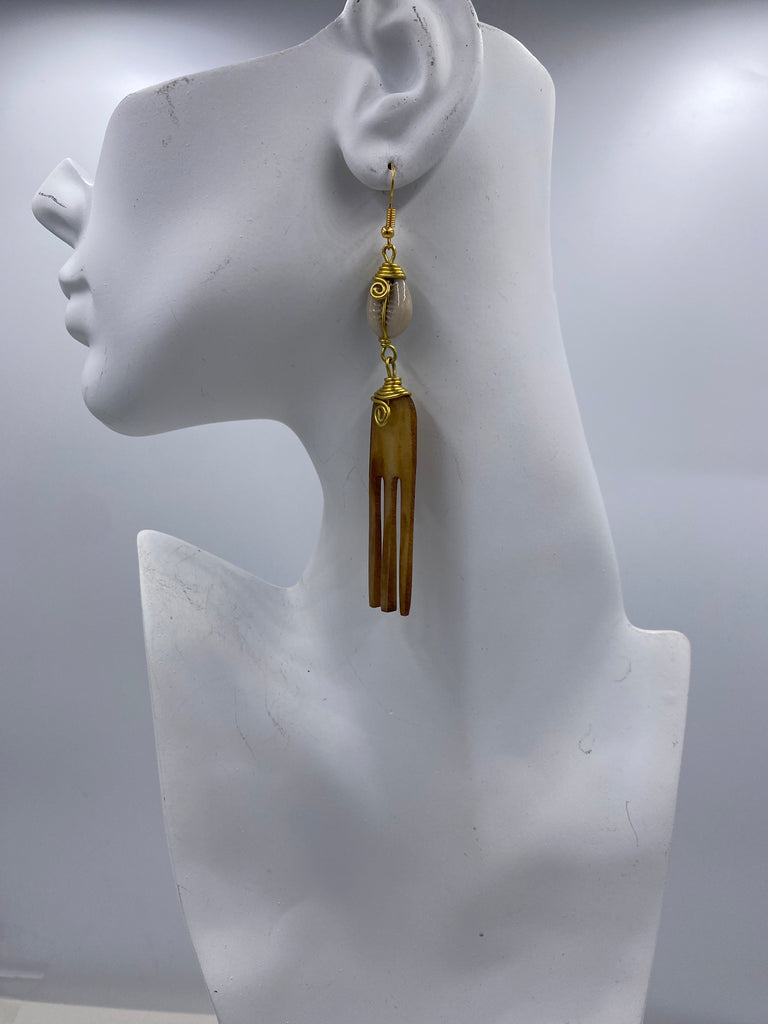 Brown Pick Earrings